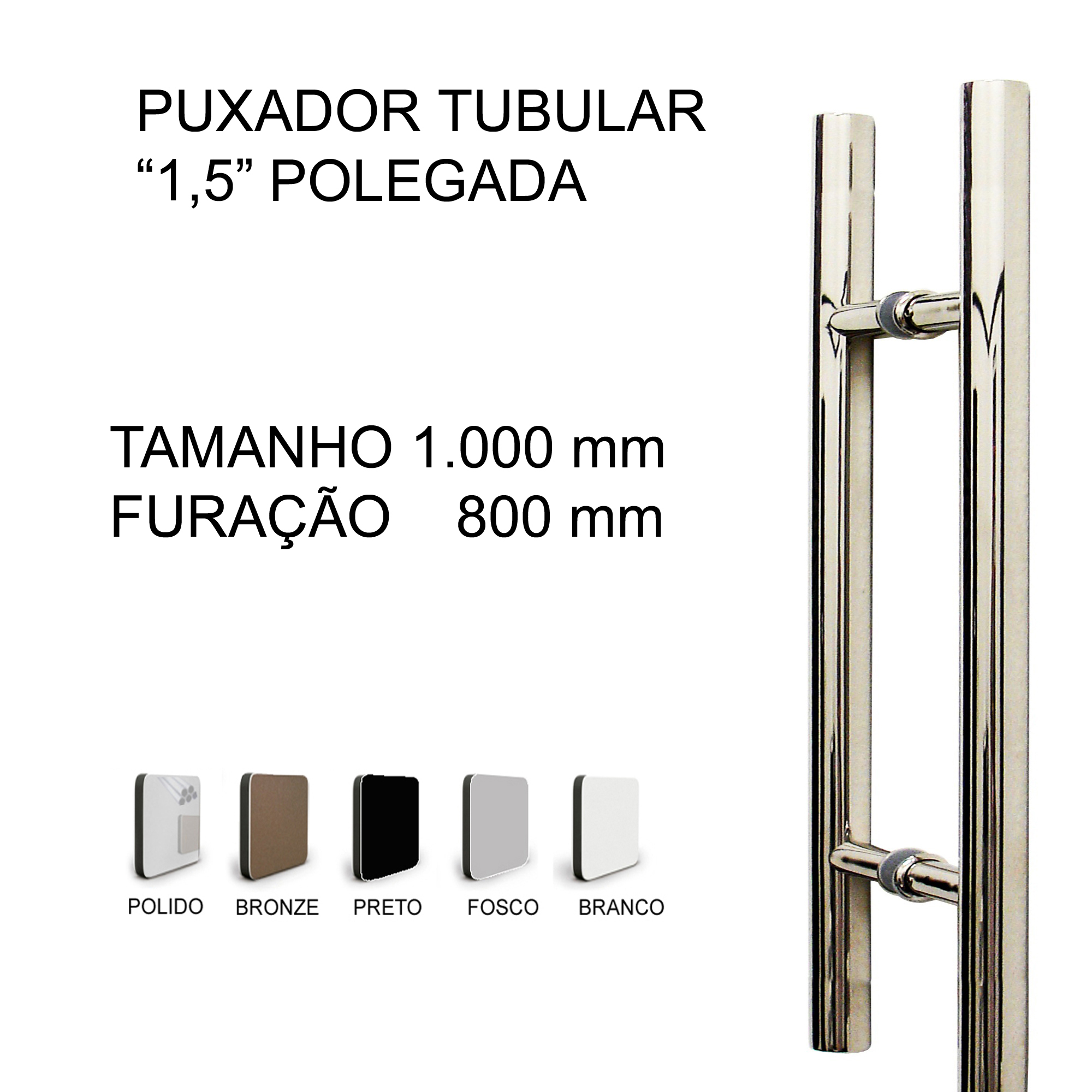 PUXADOR TUBULAR 1000 X 800 (mm)